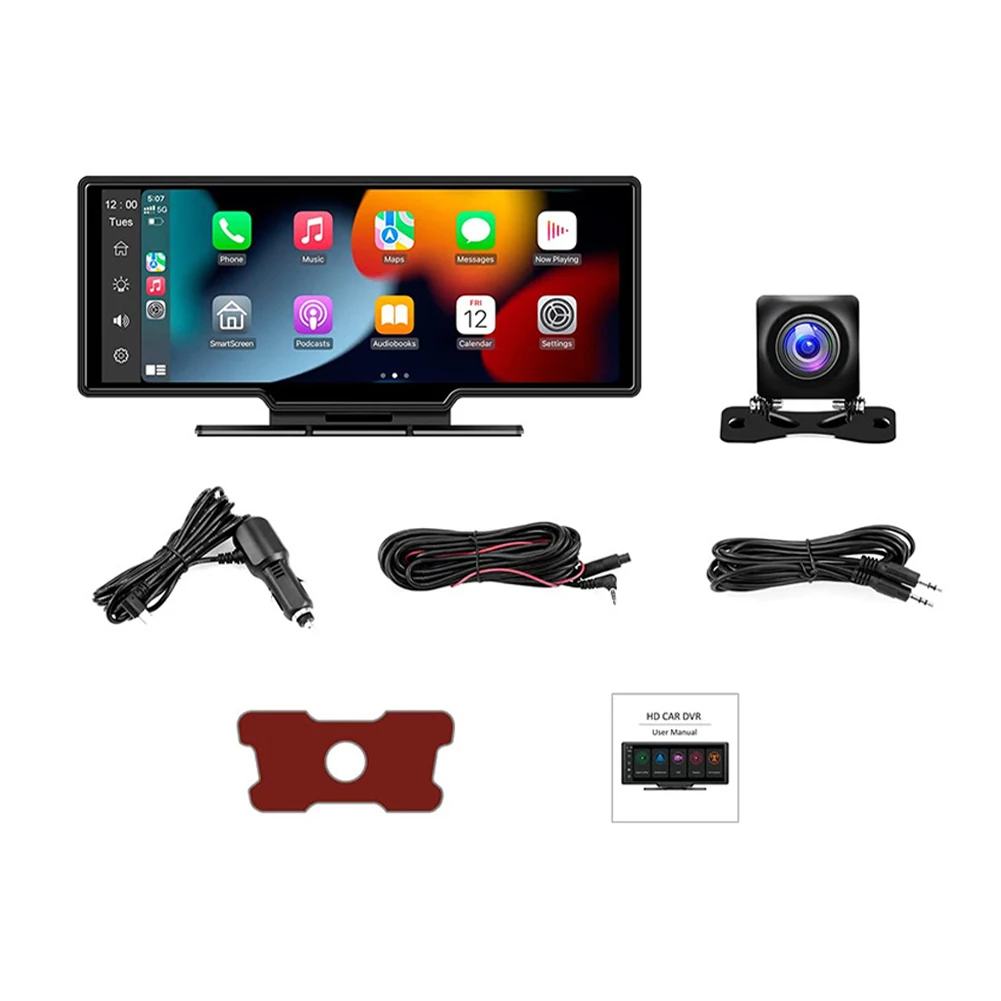 10.26-inch HD Wireless Car Stereo CarPlay Android 4K Driving Recorder Touch  Screen DVR Video Recorder WiFi GPS Rearview Camera - AliExpress