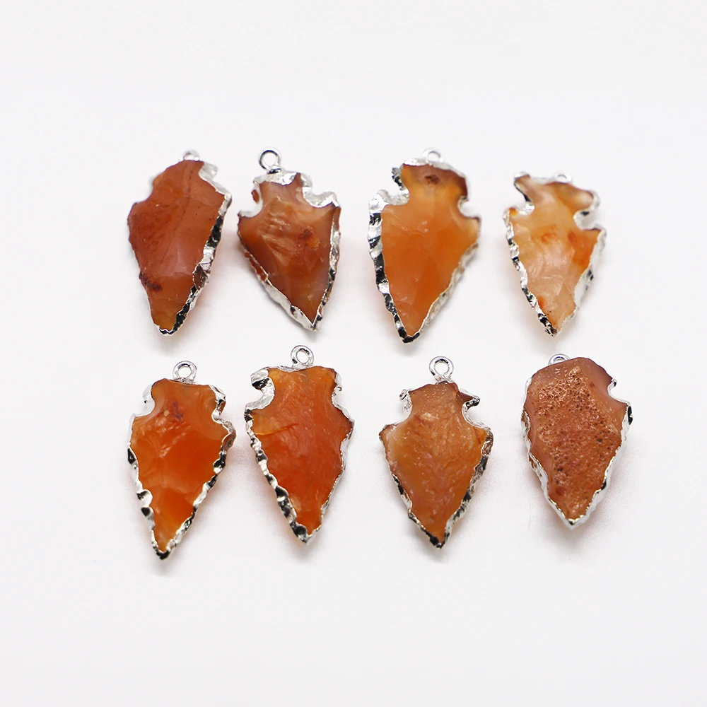 

Boutique Hot Sell Raw Ore Natural Stone Onyx ArrowHead Pendants Rough For Healing Point Charm Necklace Jewelry Accessories 6Pcs