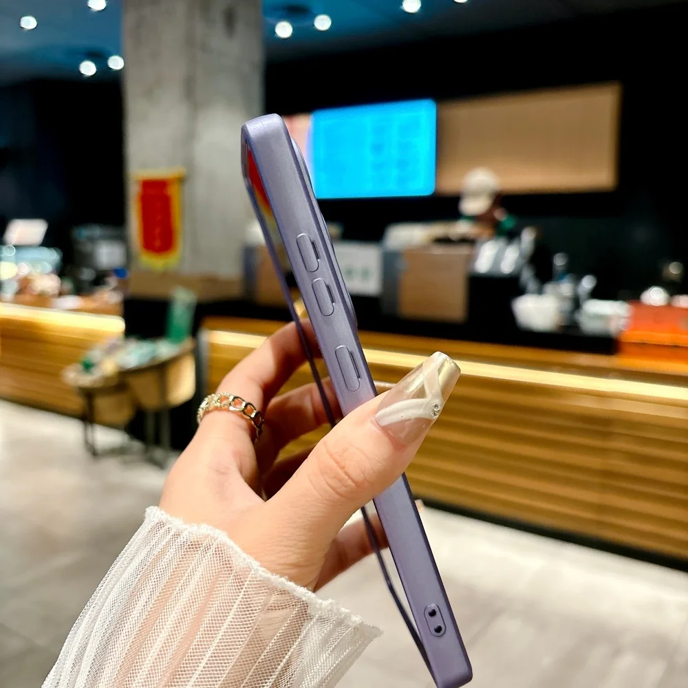 Enhanced Metal Paint Silicone Phone Case with Full Camera Lens Protection - Soft and Thin Design for Magsafe Compatibility