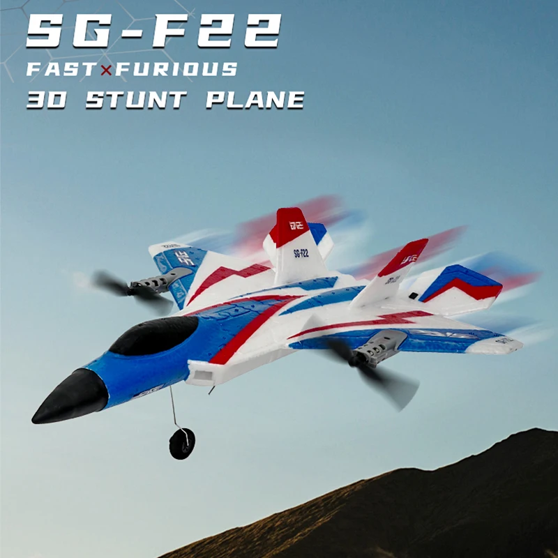 RC Plane 2.4G 3D/6D Stunt Airplane F22 Foam Aircraft Indoor And Outdoor Toys