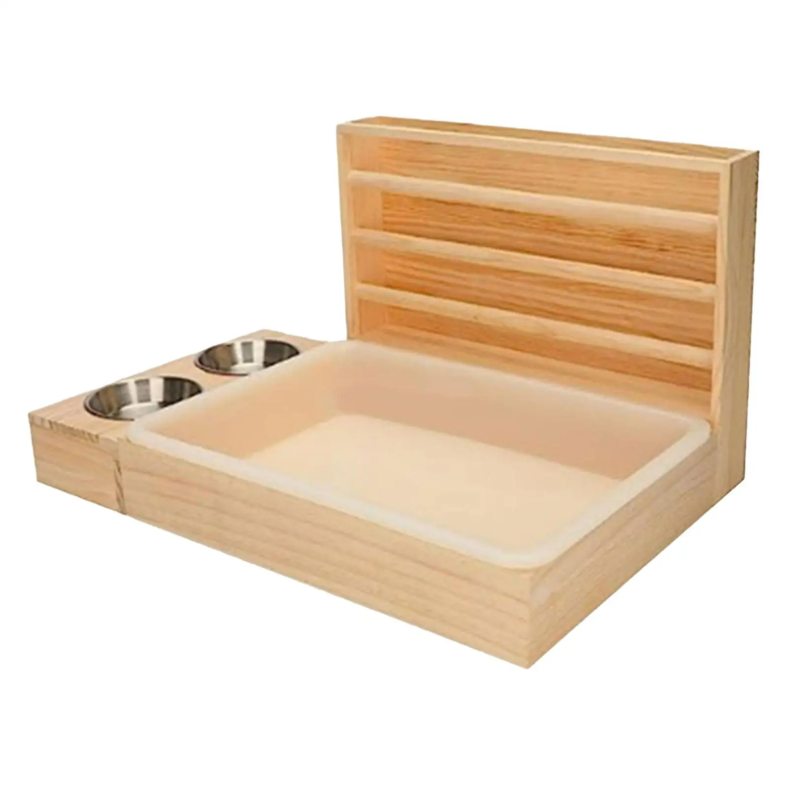 Wooden Hay Feeder with Litter Box Bunny Hamster Bunny Pet Supplies