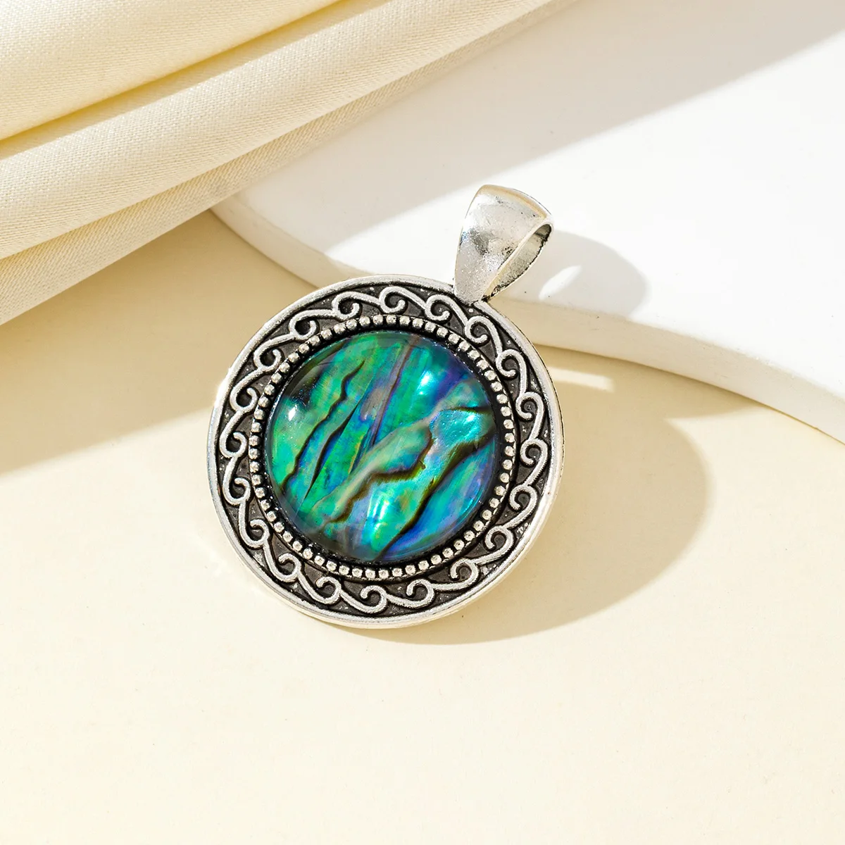 Round Gemstone Pendant Natural Crystal Agate Charms for Jewelry Making Supplies DIY Women Necklaces Earrings and Accessories - 5