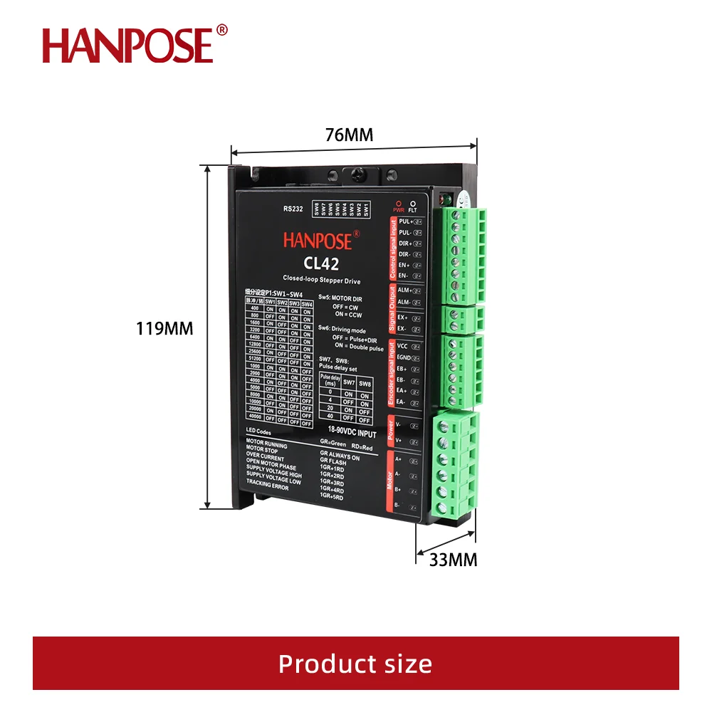 hanpose 1pcs CL42 하이브리드 서보 모터 드라이브 42 시리즈 폐쇄 루프 모터 전용 드라이브 CL42 3D 프린터 모니터 장비용