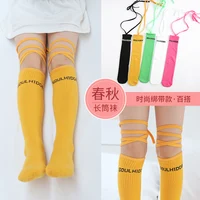 Infant girl Spring autumn High Knee Socks cotton child letter bandage long Over The Knee High socks warmer baby kids stockings 5