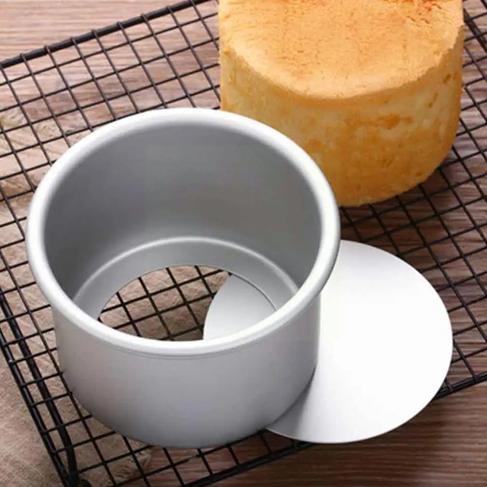 Aluminum Alloy Round Cake Mold Diy Non Stick Removable Tools Baking Bottom 2 Pans Mould Cakes Inch T8a6 |