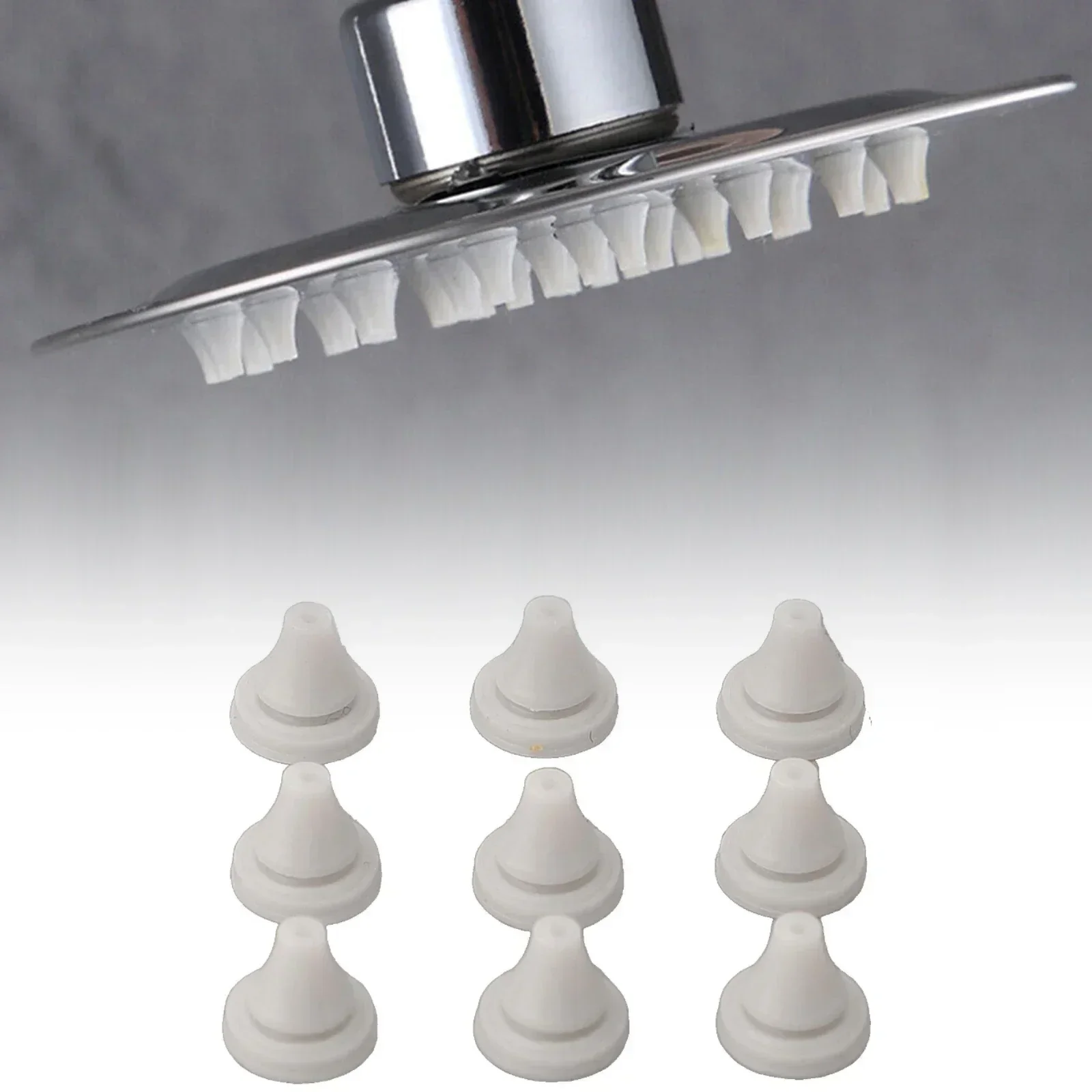 ~50pcs Shower 1Head 1Silicone Nozzles Replacement Part Spray Silicone Water Spray Nozzles Bathroom Shower Head Supplies 3