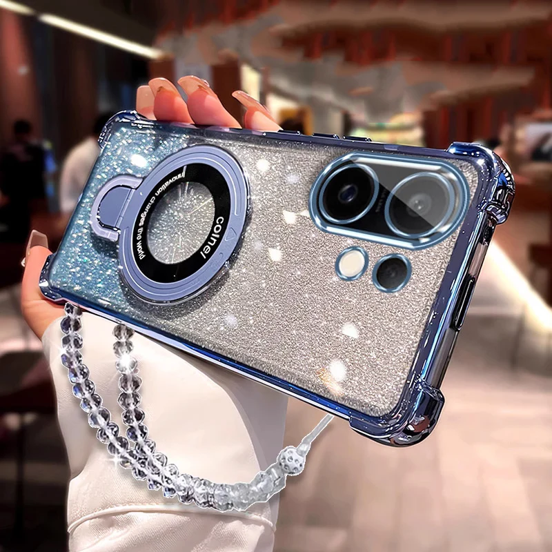 Premium Shockproof Magsafe Magnetic Bracelet Case - Clear Cover Holder