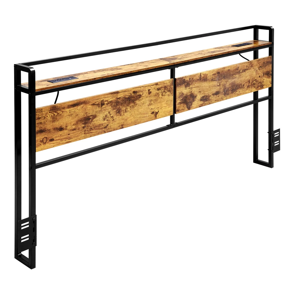 Vintage Adjustable King Size Headboard with USB Ports