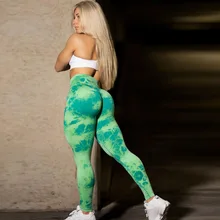 

Adogirl Women Tie Dye Print High Waist Fitness Legging Workout Elastic Push Up Stretch Female Skinny Leggings Gym Sport Slim Fit