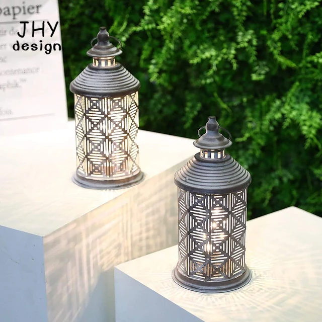JHY DESIGN Set of 2 Black Table Lamp Battery Powered 7 Tall Cordless Lamp  Light with Edison Style Bulb Battery Operated Great for Living Room Bedroom