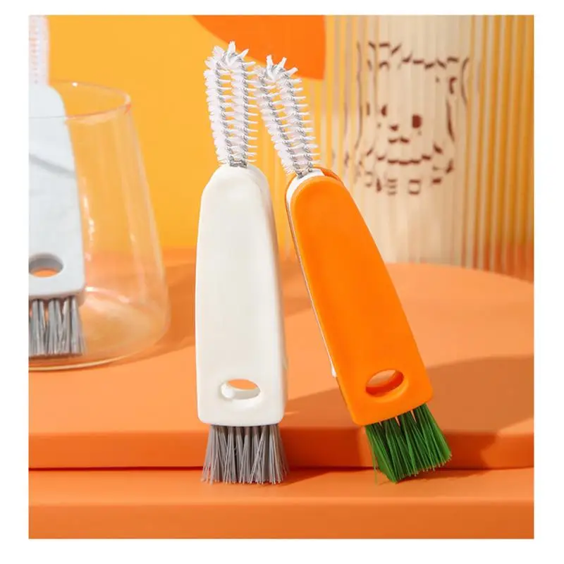 

Nymph 3 In 1 Bottle Cap Brush Milk Bottle Cup Cover Cleaning Portable Multifunctional Brush Home Kitchen Window Groove Cleaning