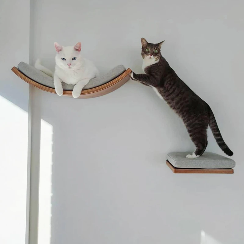 

Лунное гнездо настенная рамка для скалолазания для кошек настенная твердая древесина Ha