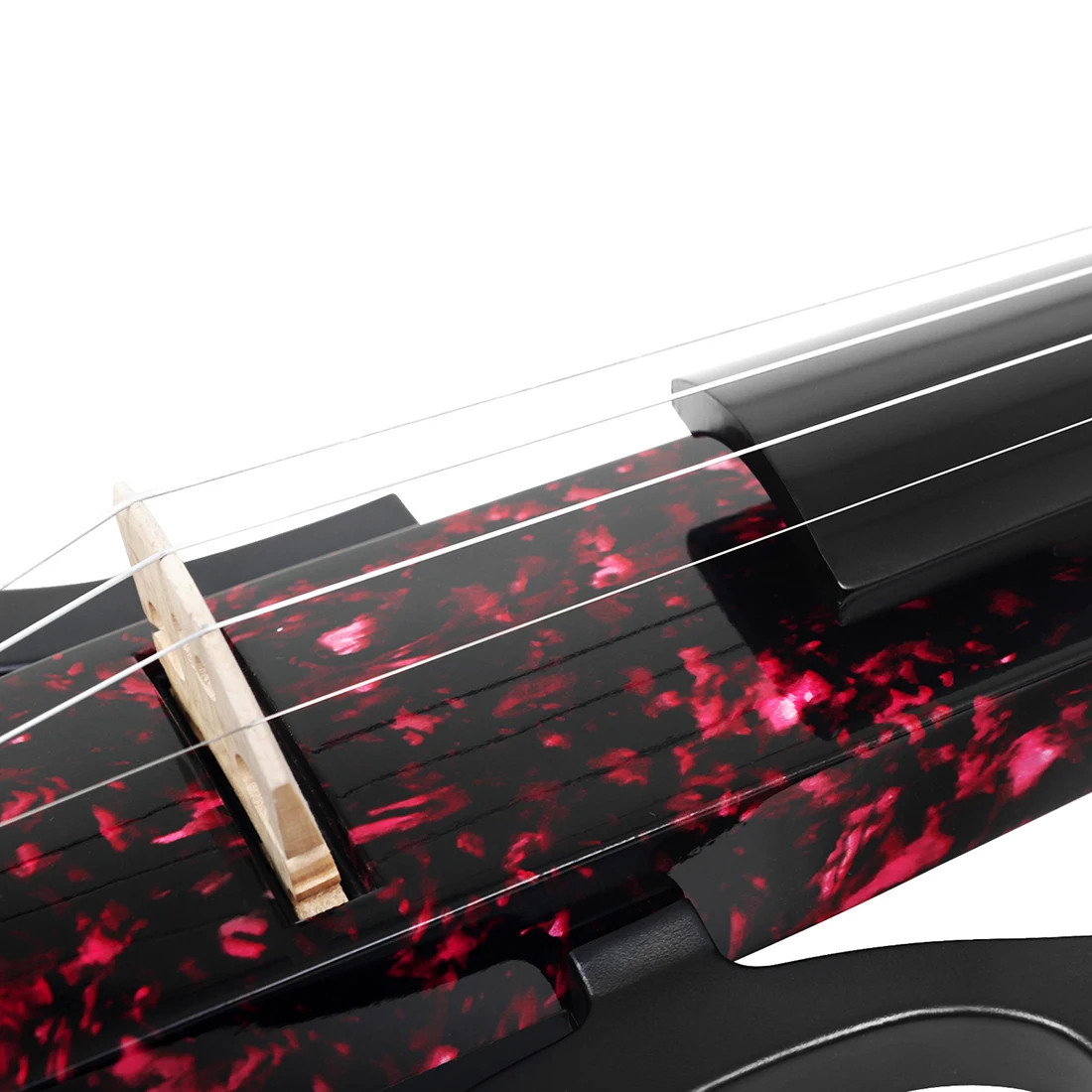 Headless Silent Electroacoustic Violin Professional 4/4 Electric Violin with Bow Headphone Cable Carry Case Accessories