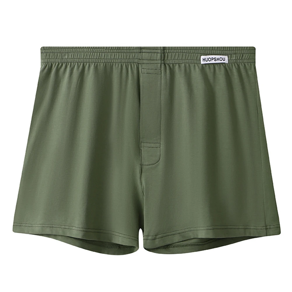 

Men Elastic Soft Boxer Underwear Cotton Soft Underpants Seamless Briefs Pouch Shorts Trunks Casual Elasticity Loose Sleepwear