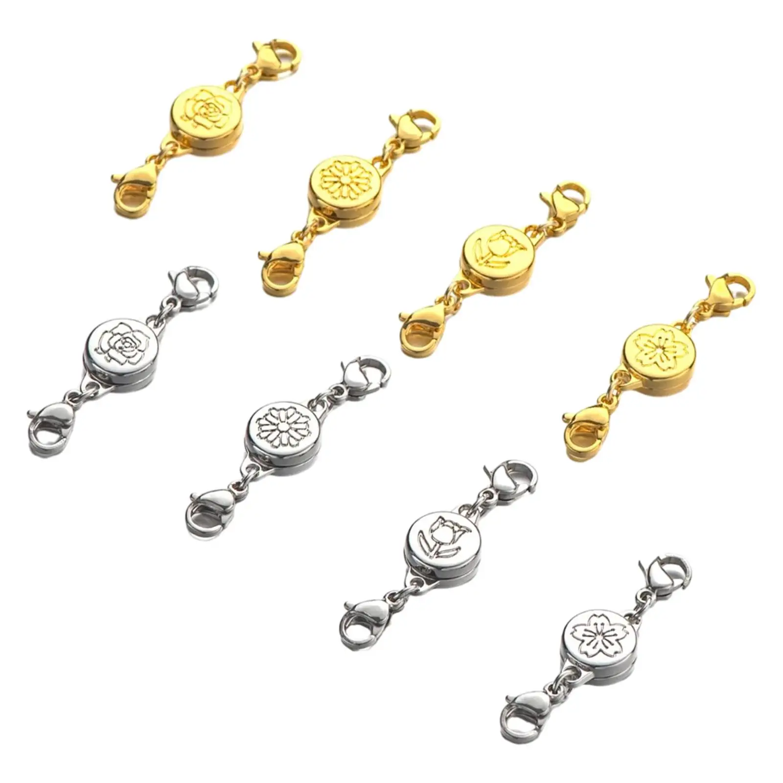 

Locking Magnetic Clasp Closures Chain Hook Necklaces DIY 2 Colors Converters