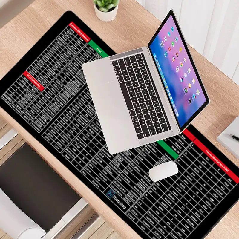 

Quick Key Super Large Anti-slip Keyboard Pad & Office Software Shortcuts Pattern Mouse Pad Gaming Mouse Mat for Game Office Work