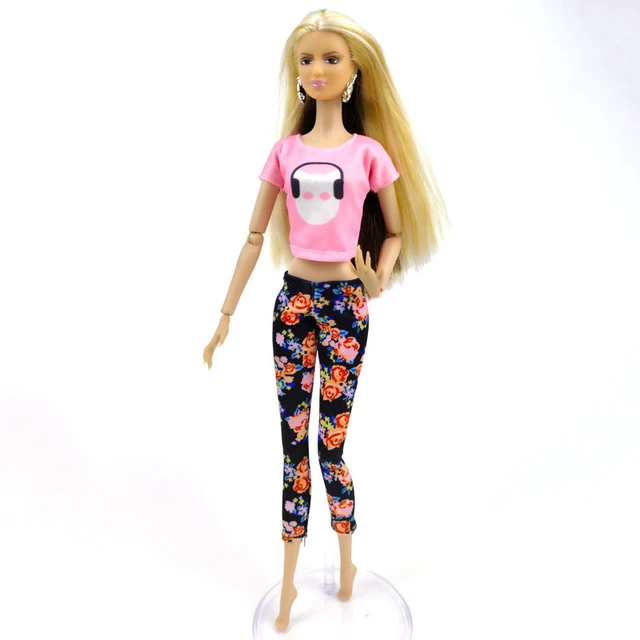 Barbie Roupas E Acessórios Conjunto Floral Com Calça - Mattel