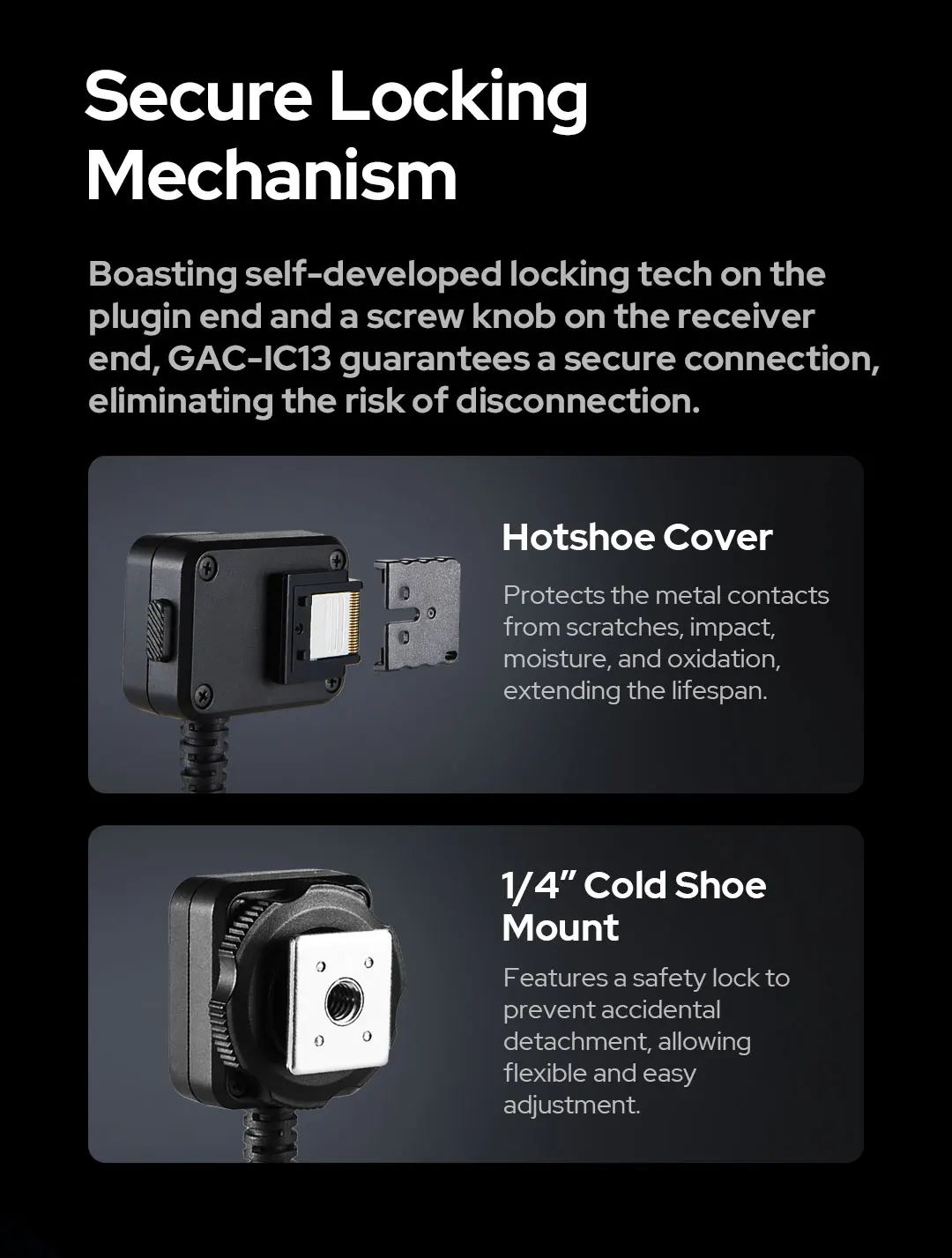 Godox GAC-IC13 Multi Interface Shoe Extension Cable for Sony Mi