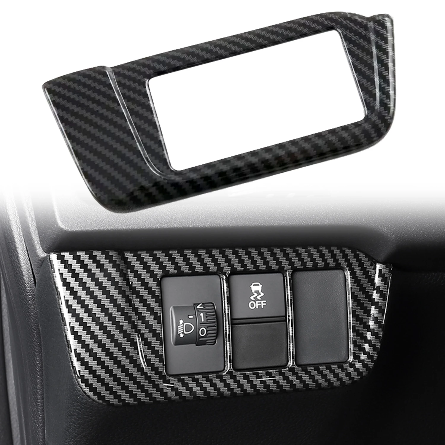 

for Honda CR-V CRV 2023 2024 Light Switch Overlay Carbon Fiber ABS Plastic 1pcs Not Suitable for Right Hand Drive