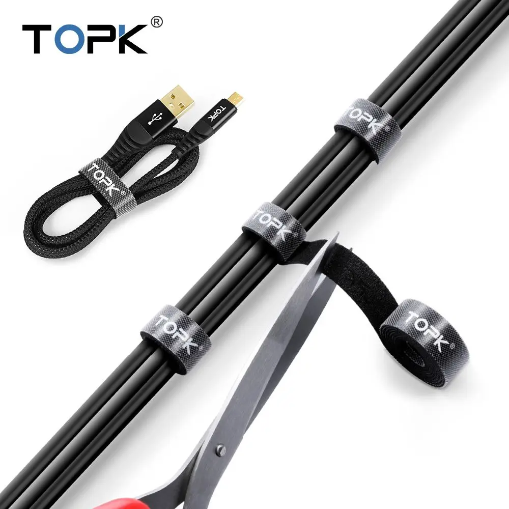 Durable Practical Fastener Power Wire Management TPOK Cable Ties Nylon Strap Cord Organizer Marker