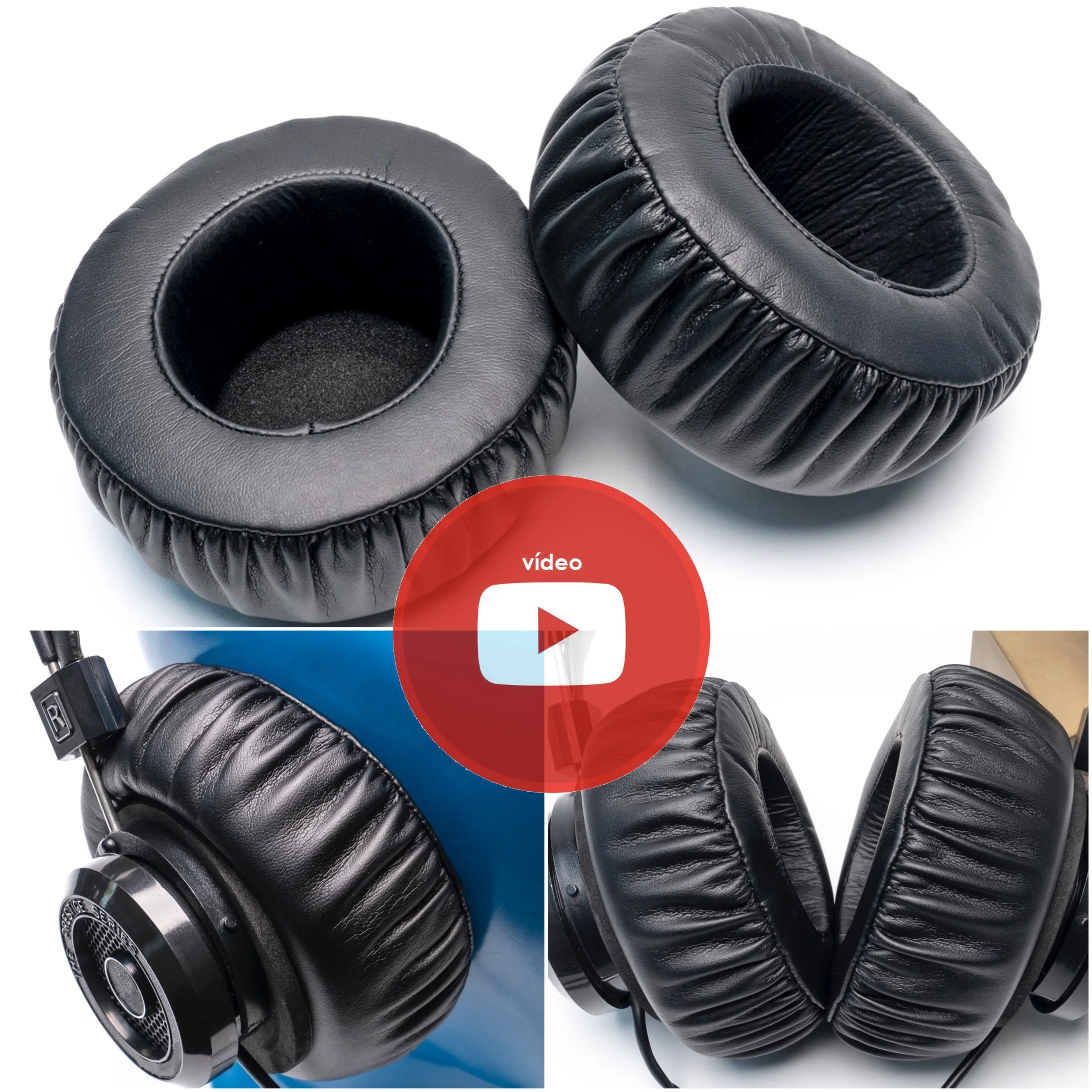 

King Size Bass Booster Ear Pads Slow Rebound Memory Foam Cushion For Grado M1 M2 Alessandro MS 1 2 GRADO GW100 v2 Headphone