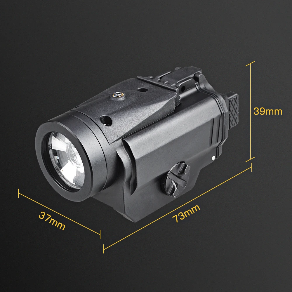 Aluminum Tactical Flashlight with Green Laser for Outdoor Hunting