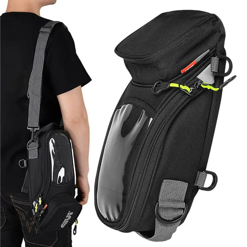 

Прочная Магнитная мотоциклетная сумка на бак, Мужская мотоциклетная седло, одна сумка, сенсорный экран для телефона, большая емкость