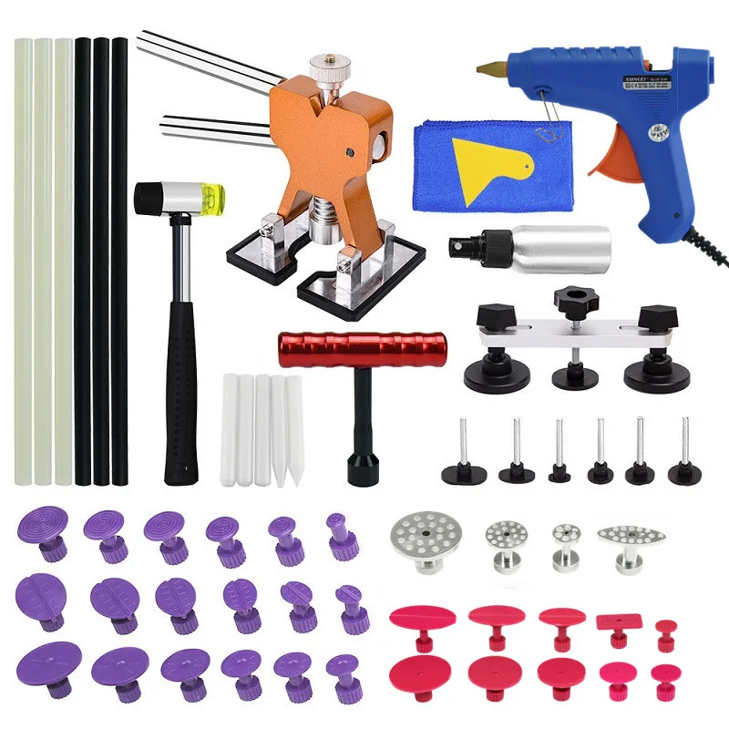 Tools Paintless Dent Repair Tool Dent Puller Kit  Bridge Puller& Glue Gun for Automobile Body Motorcycle Refrigerator