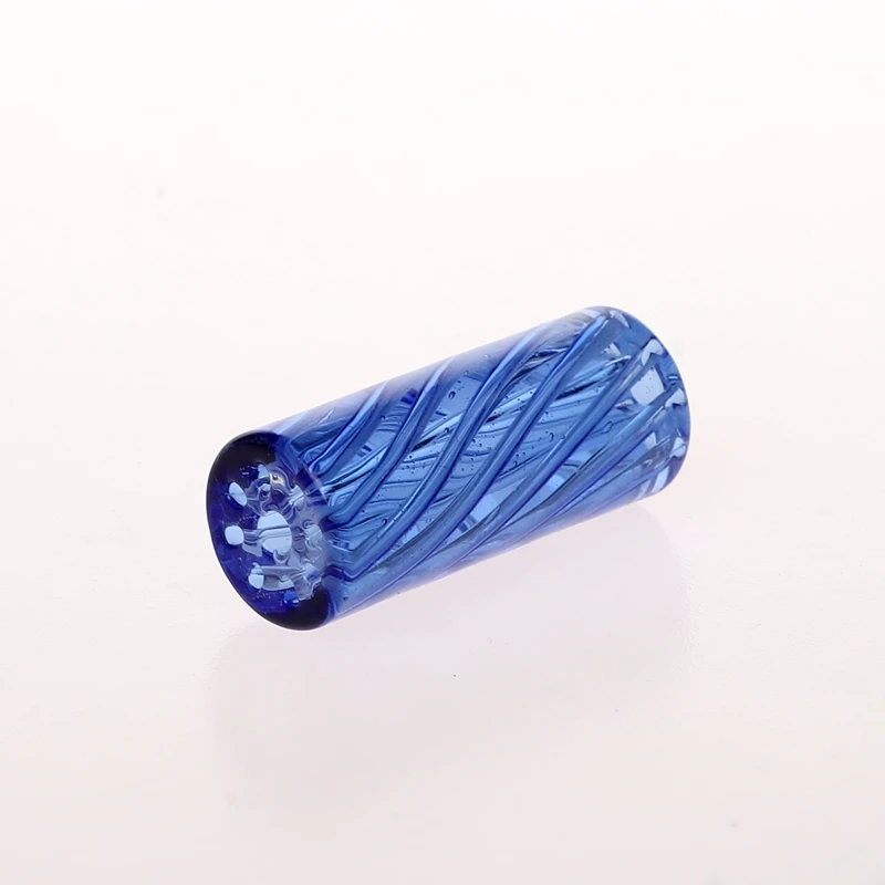 5pcs/box In Stock 9 Holes Blue Color Spiral Smoking Glass Tips/Glass Filter Tip with Holes Box Set For Smoking Accessories