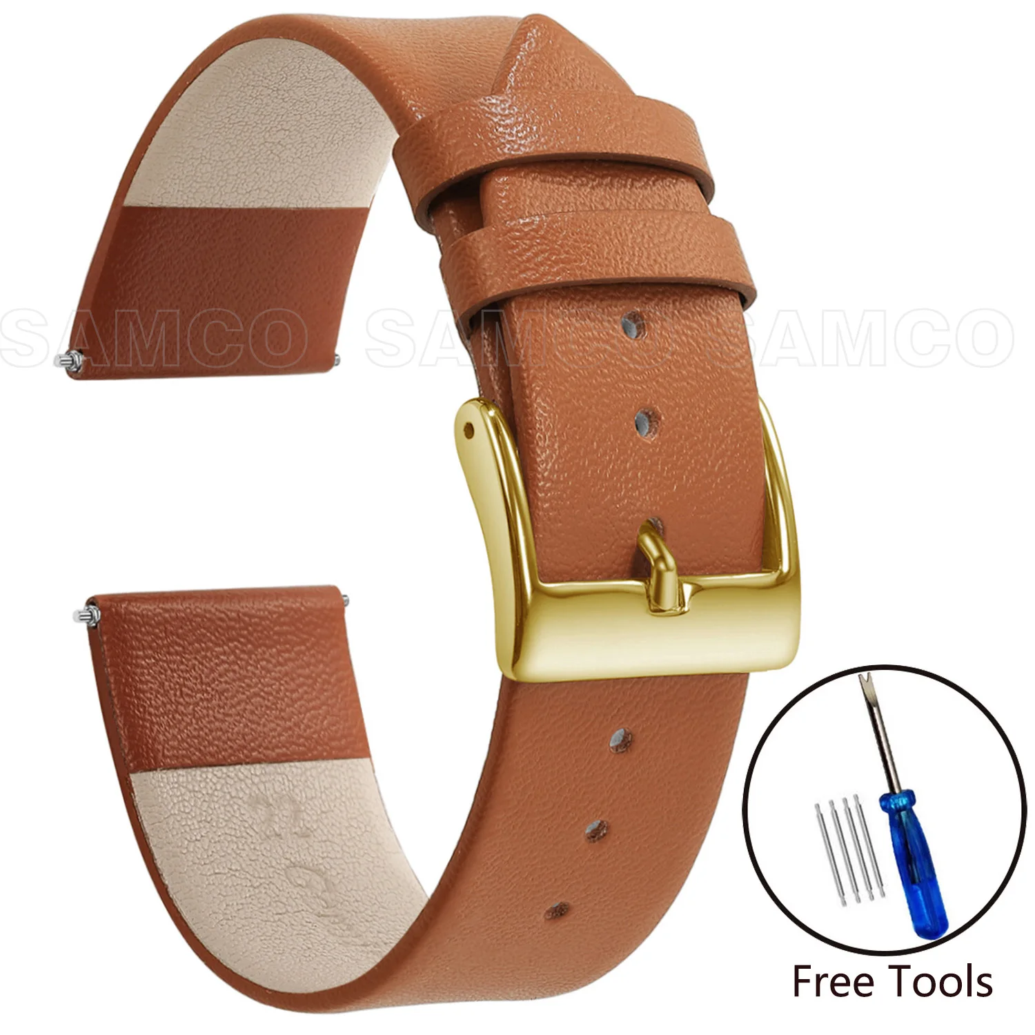Elegant Minimalist Genuine Leather Watch Strap - Soft and Thin Wristband Bracelet Accessory