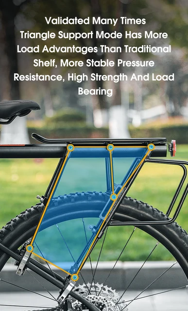 Portapacchi Bici Posteriore In Alluminio | Fino A 50kg | Reggisella Regolabile Per Mountain Bike 24-29 Pollici - Foto 8