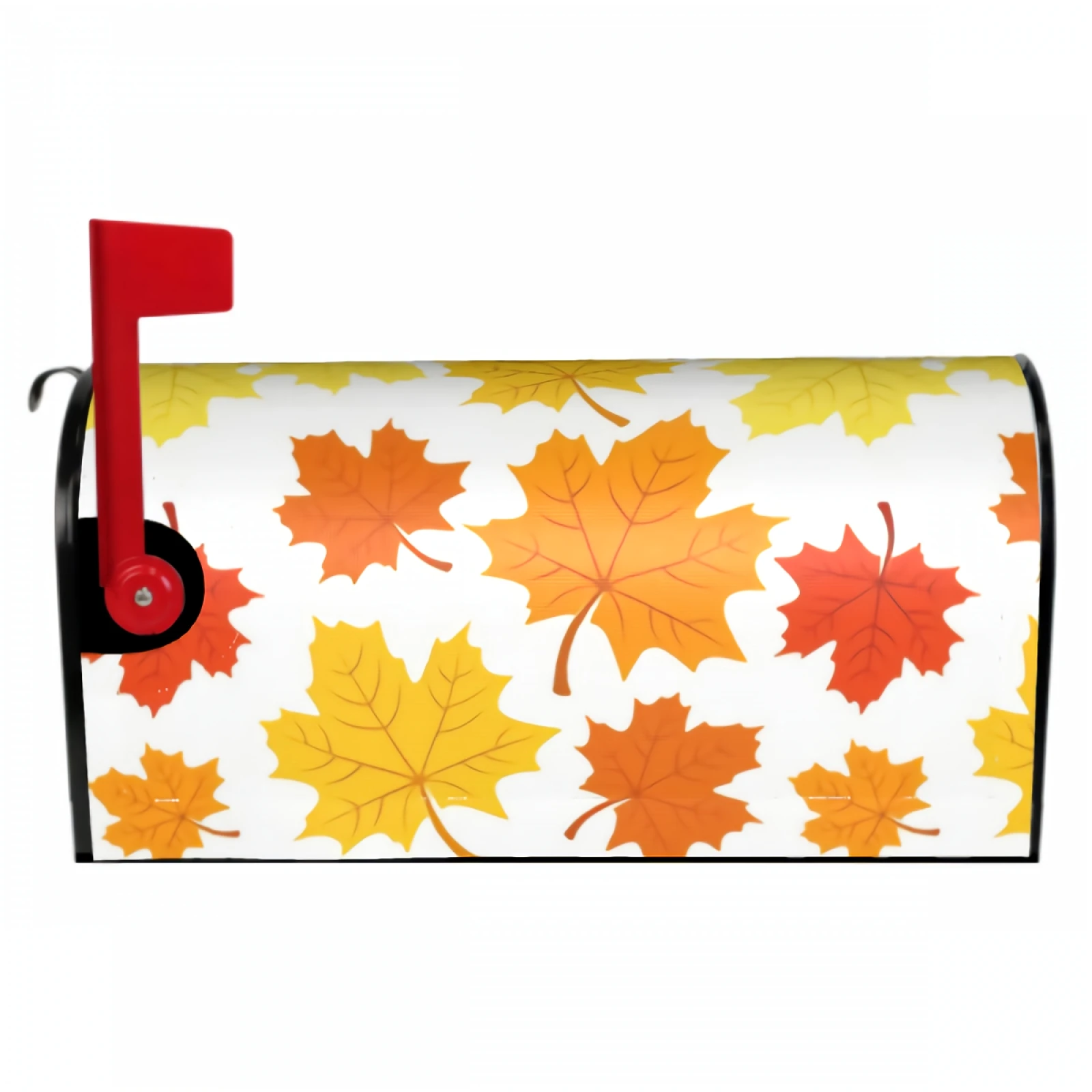 

Fall Autumn Maple Leaf Mailbox Covers Magnetic Orange Leaves Decorative Mailboxes Wraps Post Letter Box Cover for Garden Yard
