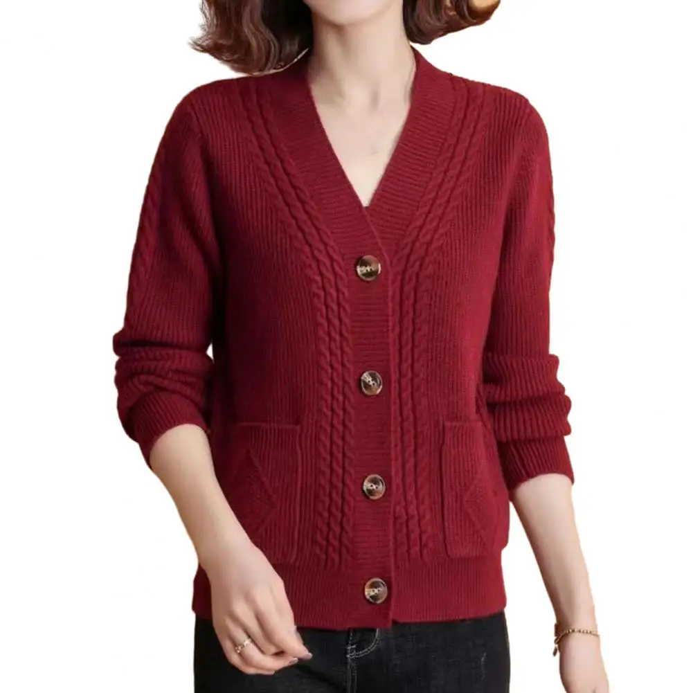 

Women Cardigan Sweater Casual Loose Sweater Cozy Single-breasted Knitted Sweater Coat for Fall Winter Long Sleeve Warm Cardigan