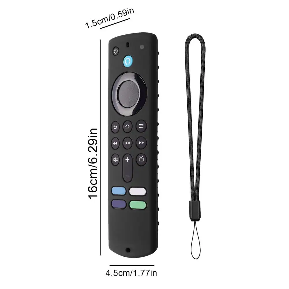 Silicone Remote Case Shockproof Luminous Controller Sleeve Lanyard All-new Fire TV Stick 4K