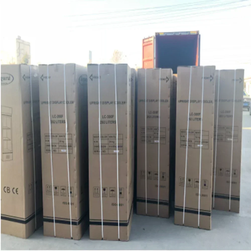 Refrigerator with Glass Door for Beverage Display and Promotion