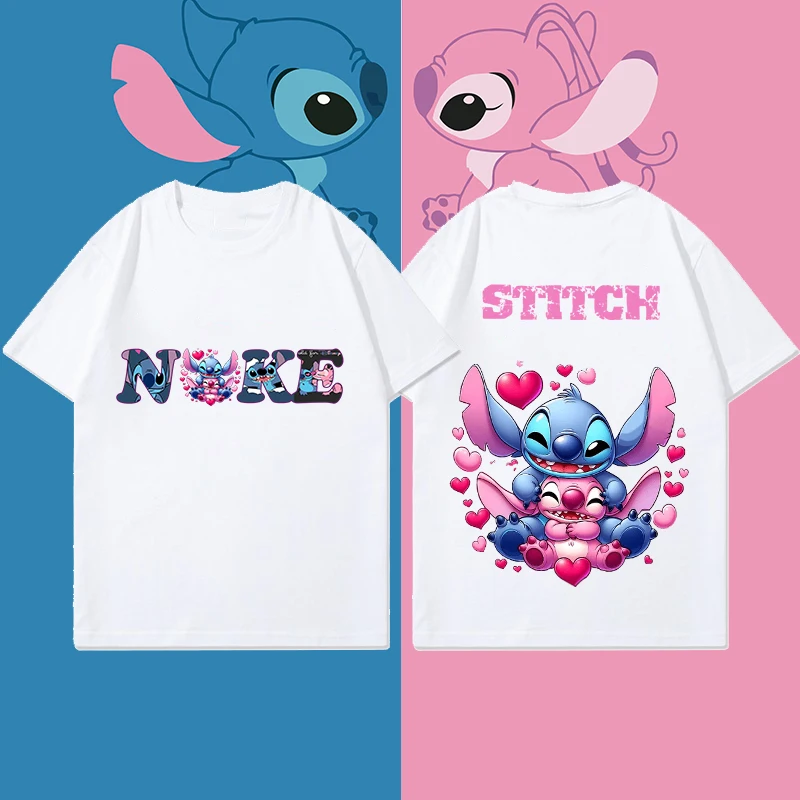 Lilo Stitch Parent-child Suit Children's T-shirt Kawaii T-shirt Anime Cartoon Family Casual Clothing Girl Boy Fashion Y2k Top 6