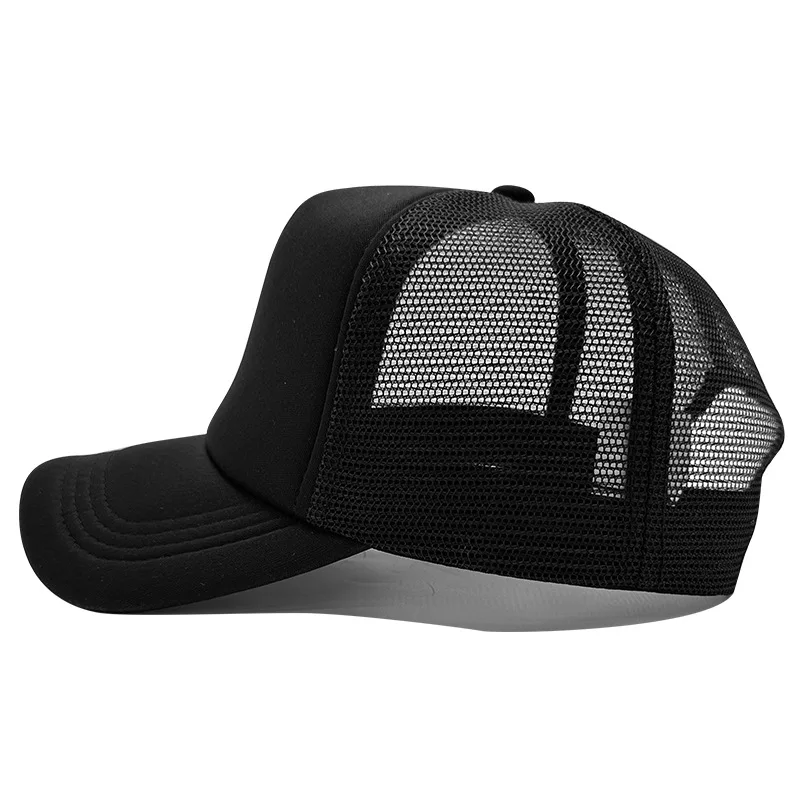 Sponge Mesh Baseball Cap Unisex Solid Color Trucker Hat Adjustable UV Protection Fashion Breathable Snapback Sun Hat