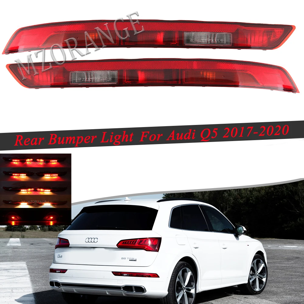 Car Rear Bumper Reflector Light Fog Light For AUDI Q5 2018-2021 Lamp Tail  Stop Brake Light Lamp Replace 80A945069A 80A945070A AliExpress