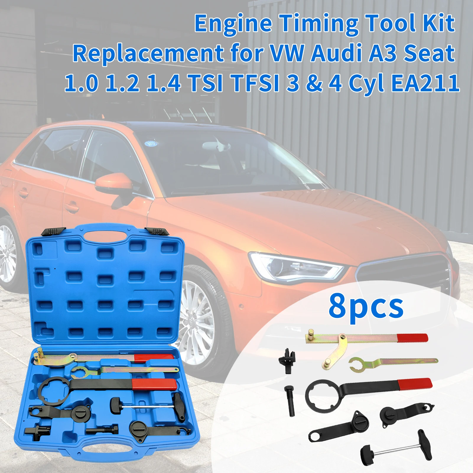 

Engine Camshaft Timing Tool Kit Replacement for VW Audi A3 Seat 1.0 1.2 1.4 TSI TFSI 3 & 4 Cyl EA211