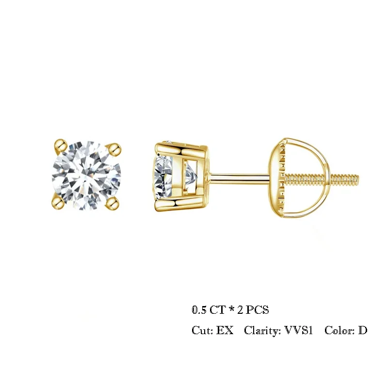 Gold 0.5CT X 2