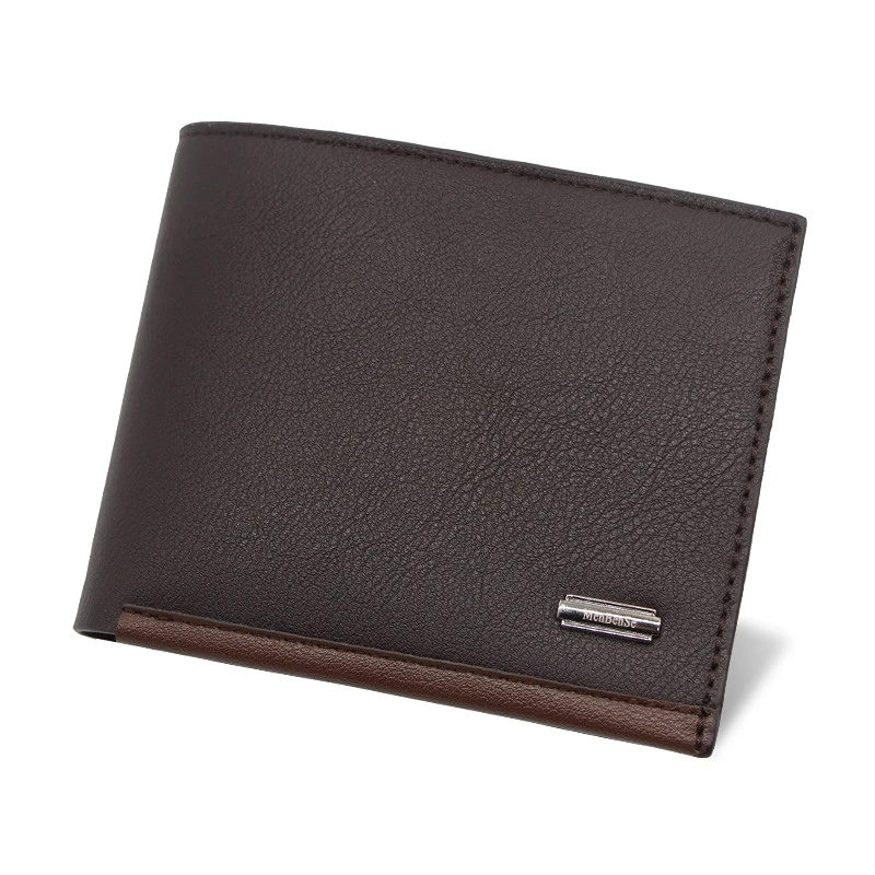 Leather Men Wallets Premium Product Real Cowhide Wallets for Man Short Black Walet Portefeuille Homme Design Purses Coin Bag 6