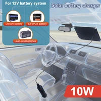 LEAORLD Chargeur de batterie solaire MPPT 12V 10W, kit de charge au solaire pour batterie 12V pour voiture, bateau, marine, camping-car 2