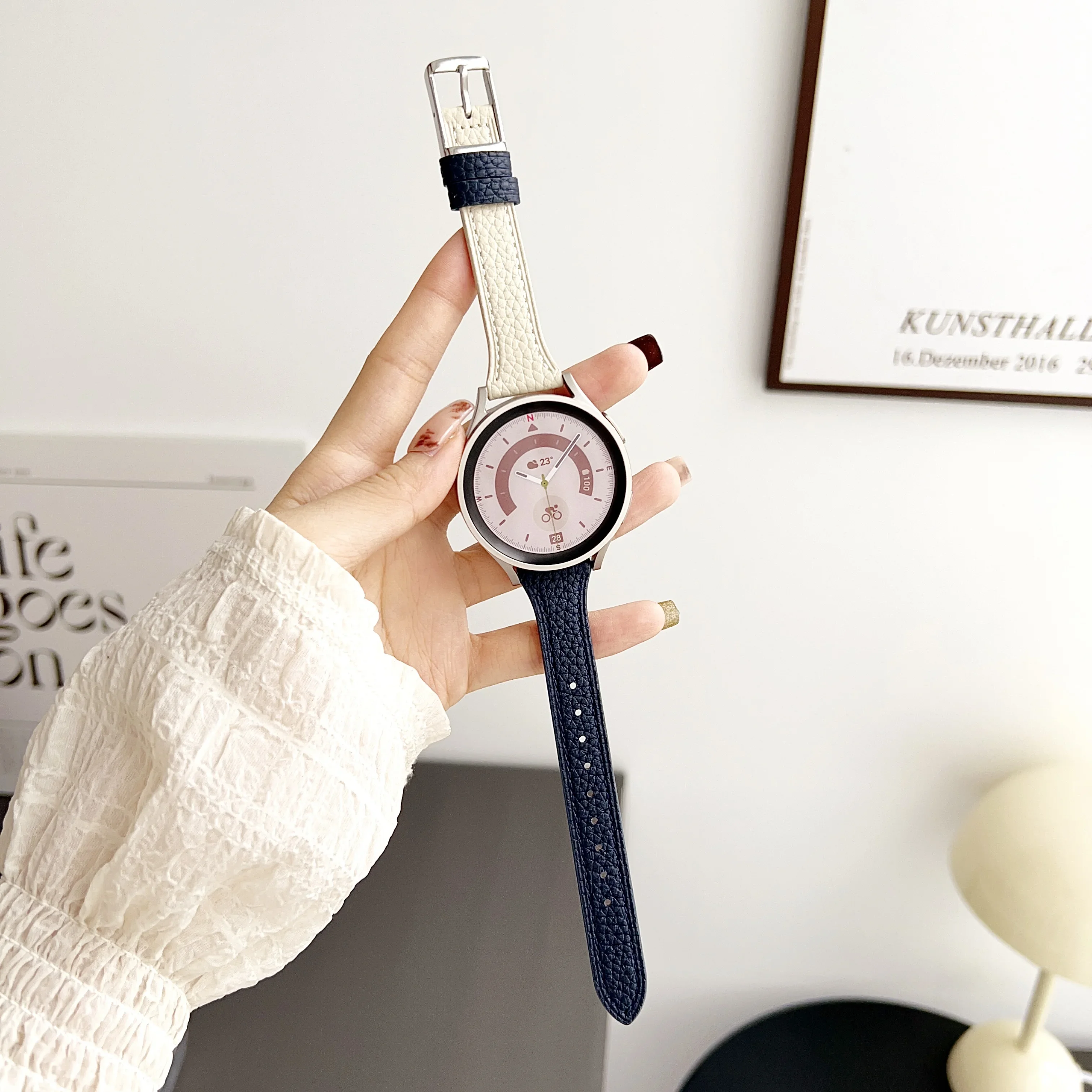 Elegant Square Buckle Leather Watch Strap - Premium Design