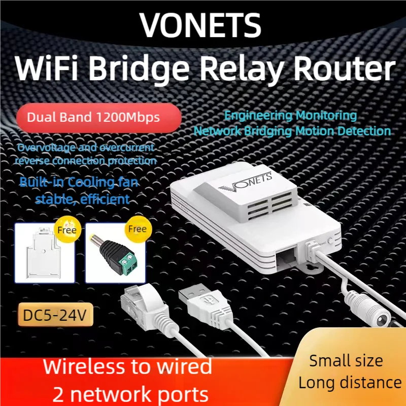 Bridge WiFi Vonets VAP11G-300 - Convertitore WiFi To LAN, Ripetitore 2.4GHz 300Mbps - Foto 5