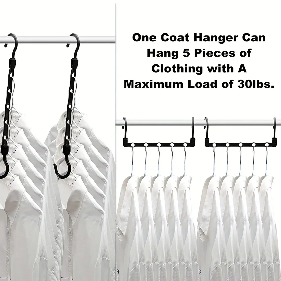 Multifunctional Hook Space Saving 5-hole Plastic Hanger Simple Folding Windproof Hanger Suitable Apartments Dormitories Families