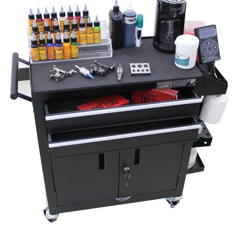 Excellent Tattoo tools box cabinetTray Beauty Work Station Tattoo Table Desk Tattoo tool box Furniture Durable tattoo accessories disposable fingertips protector gloves natural rubber non slip anti static latex finger cots durable tool