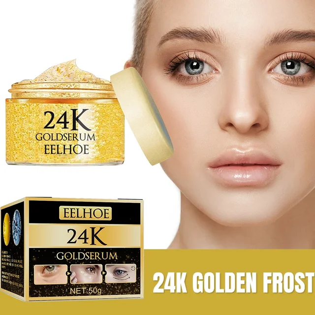 Sérum pour le visage en or 24K, estompe les cernes, ligne Fine, crème Anti-âge, lissante, nourrit, raffermissant, Lifting, éclaircissant, Essence de soin pour la peau 1