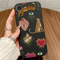 Creative Leopard Print Soft Matte Silicone Phone Case - Anti - Drop Lightweight Back Cover for iPhone 17 e (MB1369)