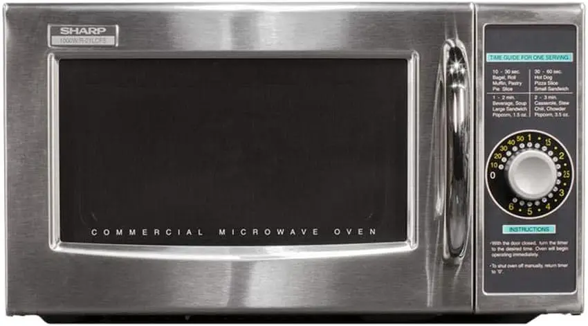 R-21  Medium-Duty Commercial Microwave Oven with Dial Timer, Stainless Steel, 1000-Watts, 120-Volts, One Size 2