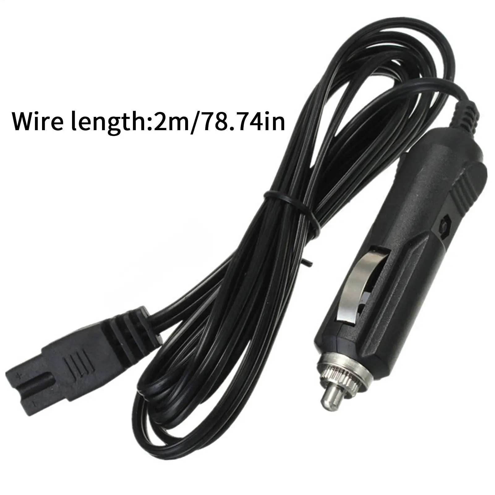 2M 12V DC Car Cooler Cool Box Mini Fridge 2 Pin Lead Cable Plug Wire Car Refrigerator Cigarette Lighter Power Cord Accessories